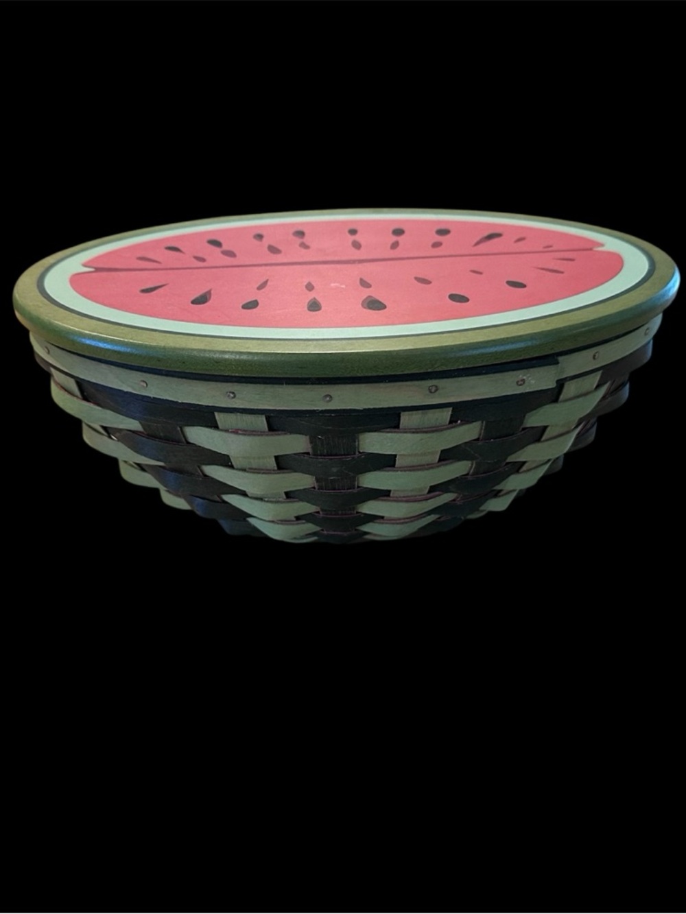 Longaberger 2010 Collector’s Club Green Pink Watermelon Basket Lid Protector